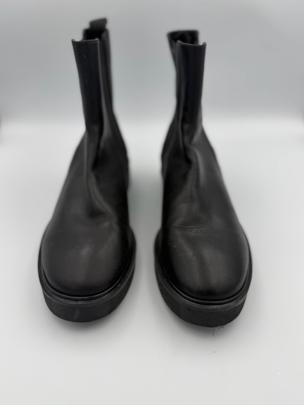 Stuart Weitzman Black Leather Women's Ankle Booties